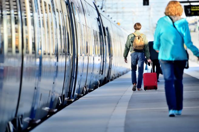 Passenger at Rome termini.